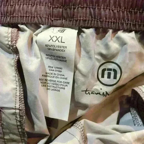 Travis Mathew Swim Trunks Purple Tropical bathing suit XXL new beach summer - Picture 3 of 5